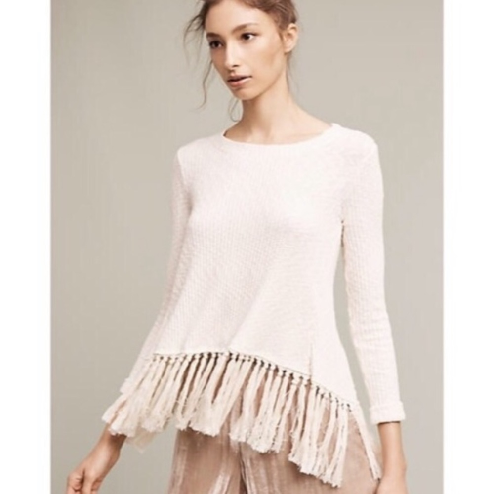 Eri + Ali Anthropologie Tassel Top - Picture 2 of 6